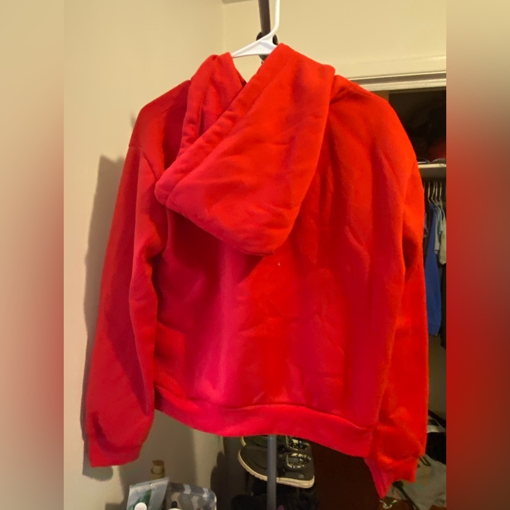 Red crop top sweater